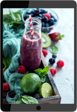 Smoothie guide on an iPad
